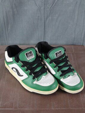 sAdio Skate Shoes - Ed Selego Green and White Leather Colorway - US Mens Size 11